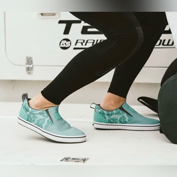 XTRATUF Salmon Sisters Mint Green Slip-On Sneakers; Size W8 - Picture 2 of 10